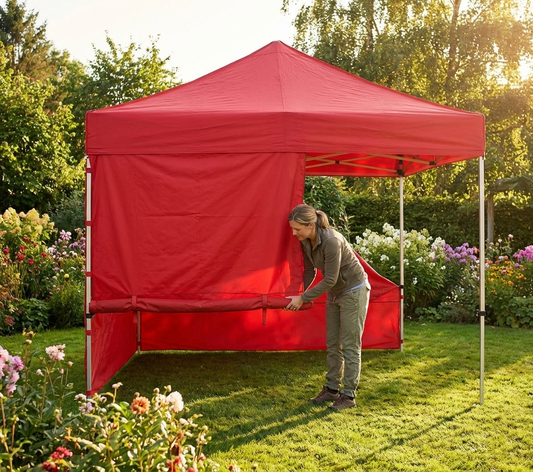 Red sidewall for FleXtents, 3m, polyester with PVC backing - product detail