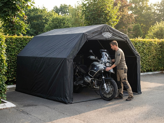 Folding Garage in Black with Oxford Fabric and Steel Frame - product detail