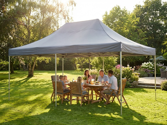 Pop Up Gazebo 4x6 m Grey Steel for Outdoor Events - product detail