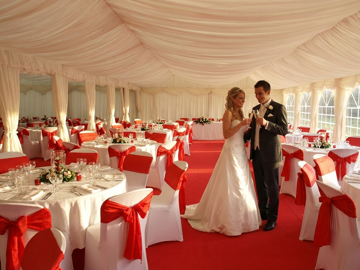 White Marquee Lining and Curtain Pack for 6x8m Marquee - view 3