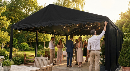 Black PVC/Polyester marquee roof cover 4x6 m - product detail