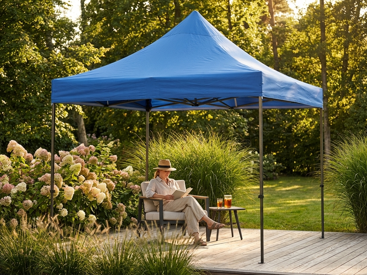 Blue 3x3 m Gazebo Roof Cover, Waterproof Polyester - view 3