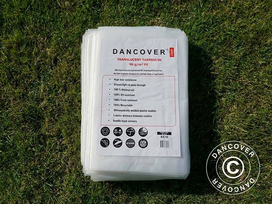 Translucent tarpaulin 6x10 m for outdoor use - product detail