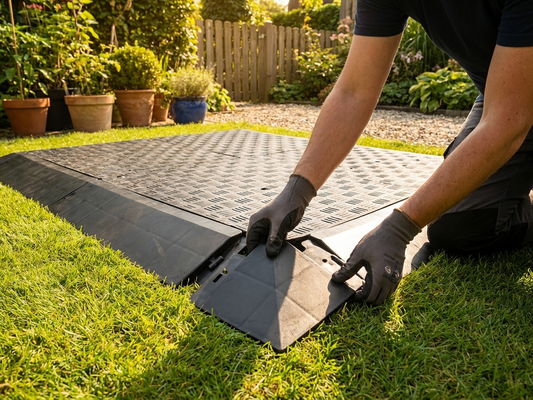 Anthracite flooring corner piece made from recycled PE - product detail
