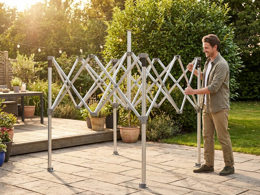Aluminium gazebo frame for outdoor events, adjustable height - product detail