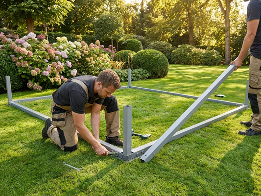 Steel ground bar for event tent support, 5x5 m - product detail