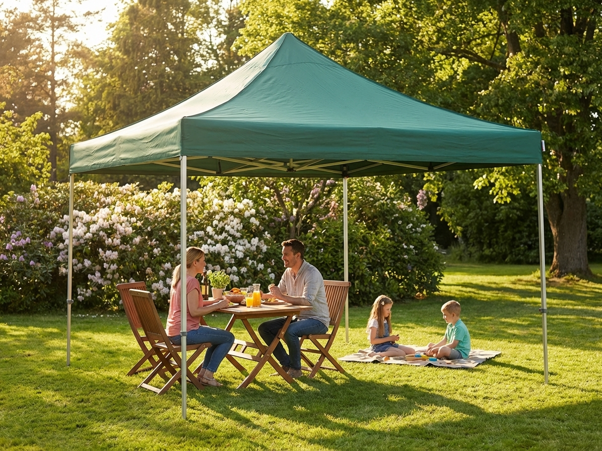 Pop Up Gazebo 4x4m Green with Aluminium Frame - view 3