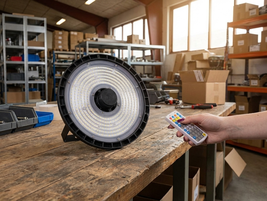 LED Industrial Fixture in Black with Aluminium and Polycarbonate construction - product detail