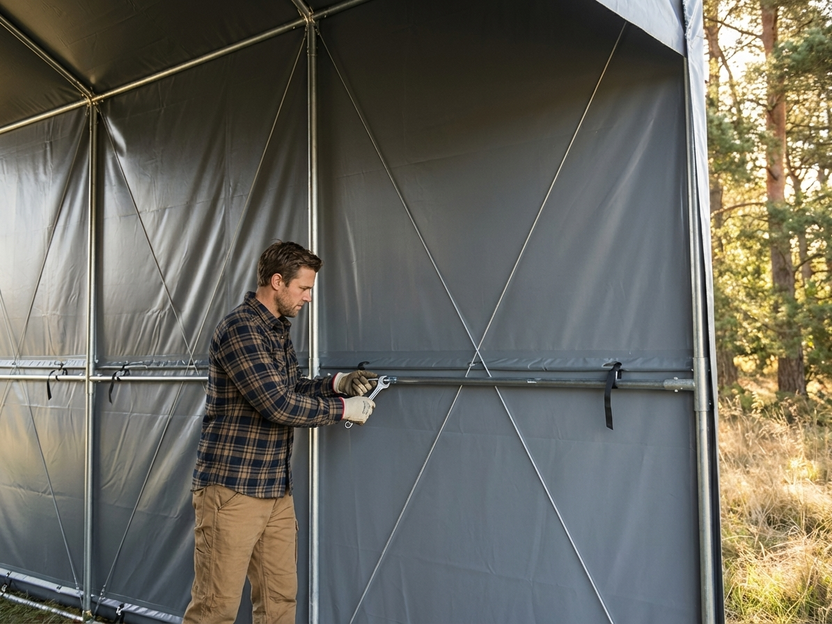 Steel wire kit for storage shelter, 4m length - view 3