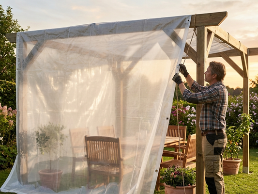 Translucent tarpaulin 5x8 m for outdoor use - product detail