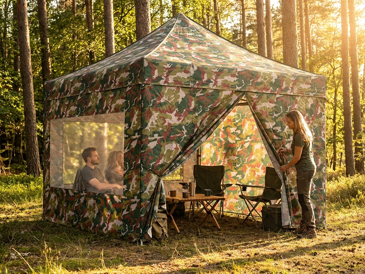 Camouflage Pop Up Gazebo Sidewall Kit, 4x4m, Outdoor Use - view 3