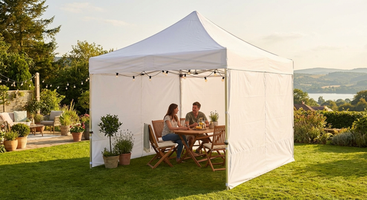 White pop up gazebo with aluminium frame for outdoor events - product detail