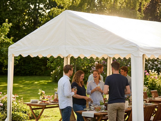 PVC Roof Cover for Marquee, 5x10m in White/Grey - product detail