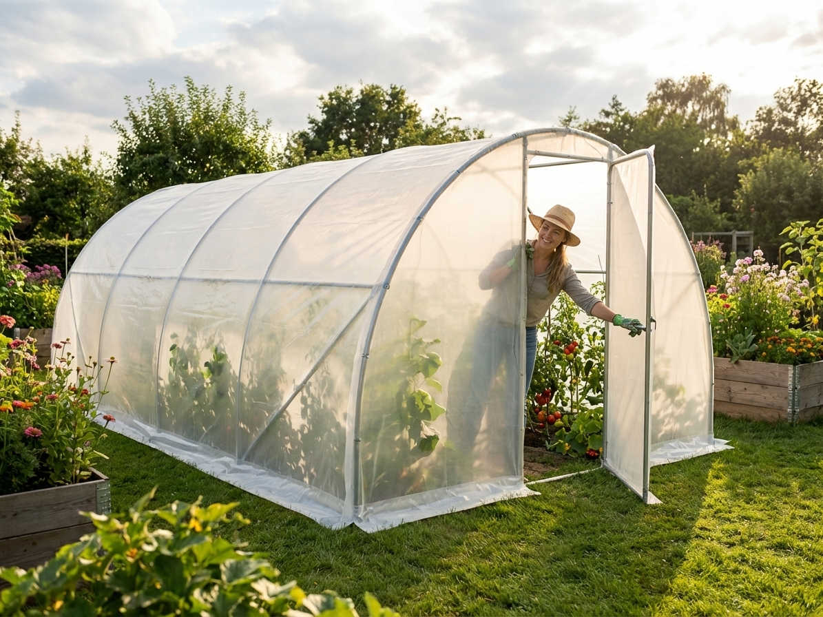 Polytunnel Greenhouse Cover 4x10 m Translucent UV Water Resistant - view 3