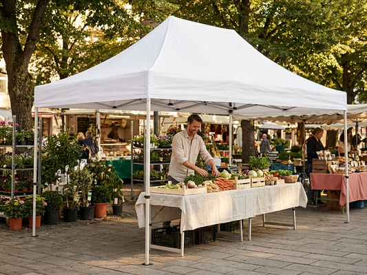 White gazebo roof cover, 4x8 m, ideal for outdoor use - product detail