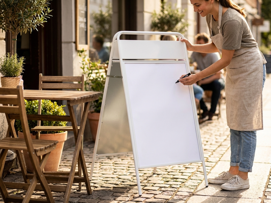 White A-board 78x145 cm for commercial use - product detail