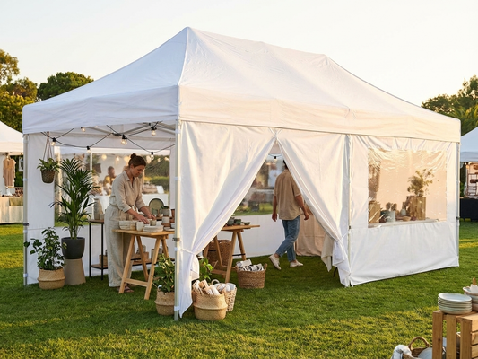 Heavy Duty PVC Sidewall Kit 3x6m White for Gazebos - product detail