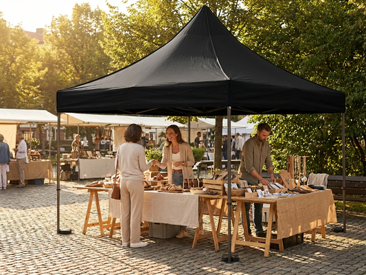 Pop Up Gazebo Roof Cover 3x6 m Black for Outdoor Events - product detail