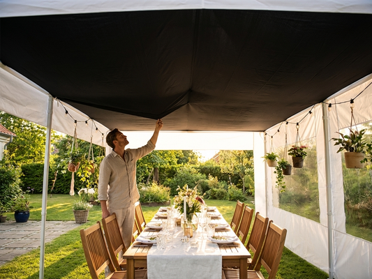 Black roof lining for 4x6m pop-up gazebo - product detail