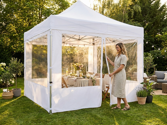Clear PVC sidewall kit for 4x4 m gazebo - product detail