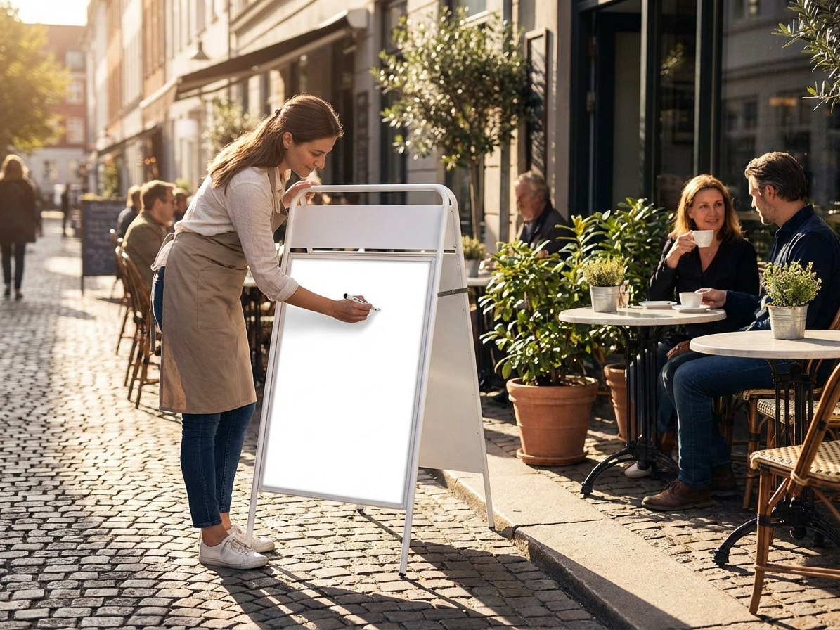 White A-board 58x111 cm for indoor and outdoor use - view 3