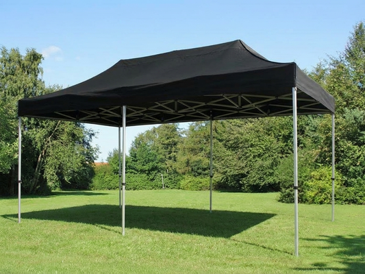 Black pop-up gazebo 3x6m with aluminium frame for outdoor use - product detail