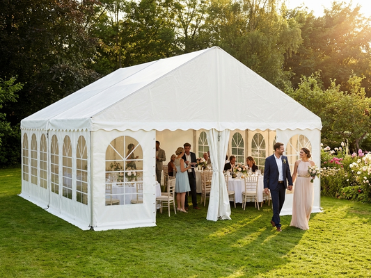 White PVC Marquee 6x12 m with Aluminium Frame for Events - product detail