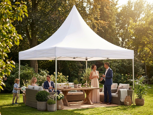 White gazebo roof cover 4x4m for outdoor events - product detail