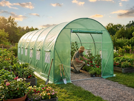 Polytunnel Greenhouse Cover 4x10.6x2 m Green, 140 g/m² PE - product detail