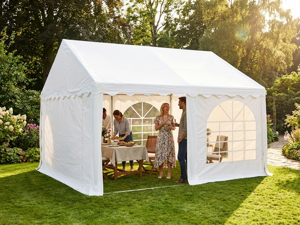 White 4x4m marquee for outdoor events - view 3