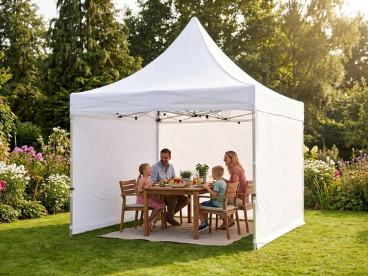 White Pop Up Gazebo 4x4m with Aluminium Frame for Outdoor Events - product detail