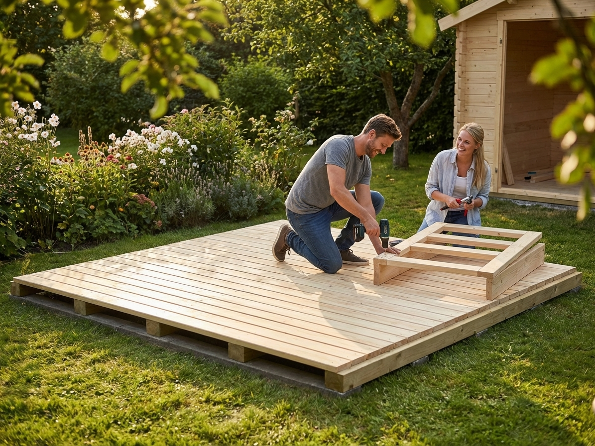 Wooden floor for Modularo garden shed - view 3