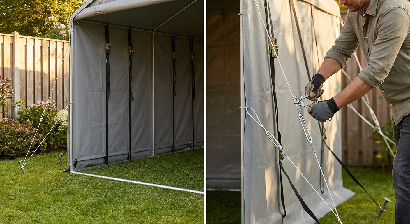 Steel wire kit for 5m storage shelter, xtra strength steel - view 3