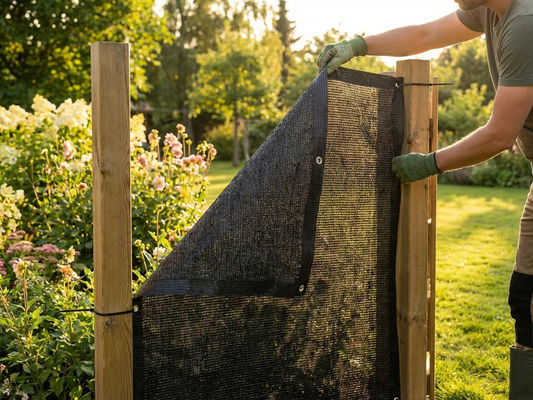 Black fence netting 2x50 m, flame retardant and UV-resistant - product detail