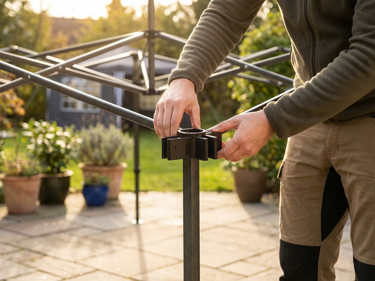 Black plastic top fitting for domestic use - product detail