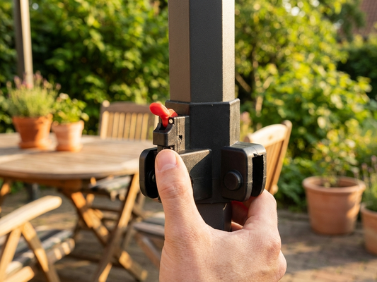 Steel and plastic fitting in black, versatile and durable - product detail