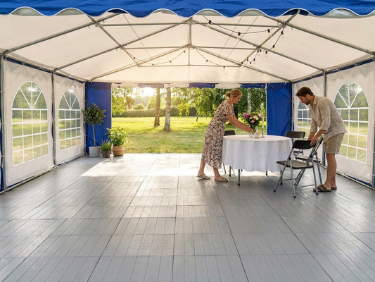 Grey plastic flooring tiles made from high quality polyethylene - product detail