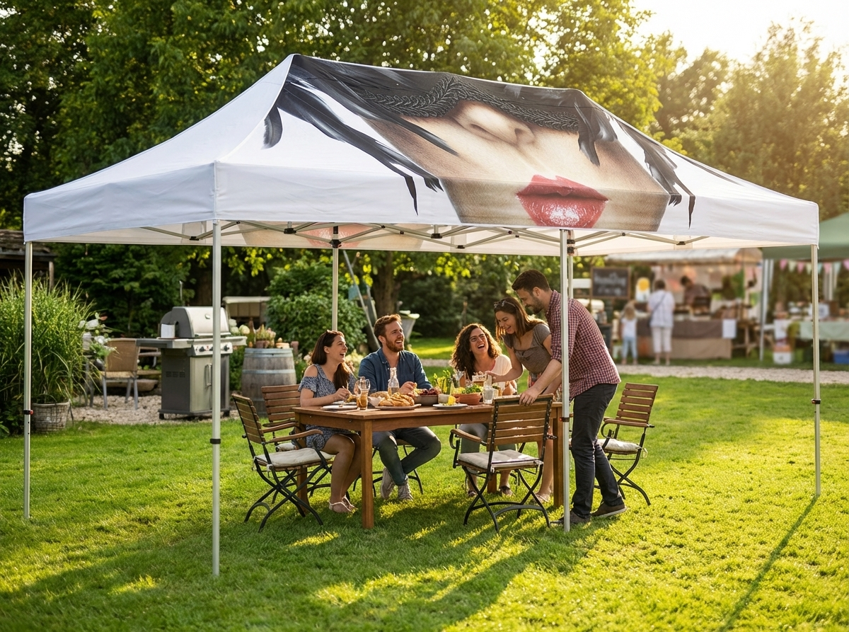 Pop up gazebo 3x6m white aluminium frame - view 3