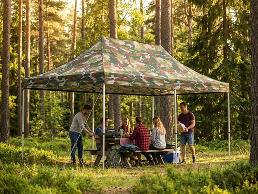 Camouflage gazebo roof cover 3x6 metres for outdoor use - product detail