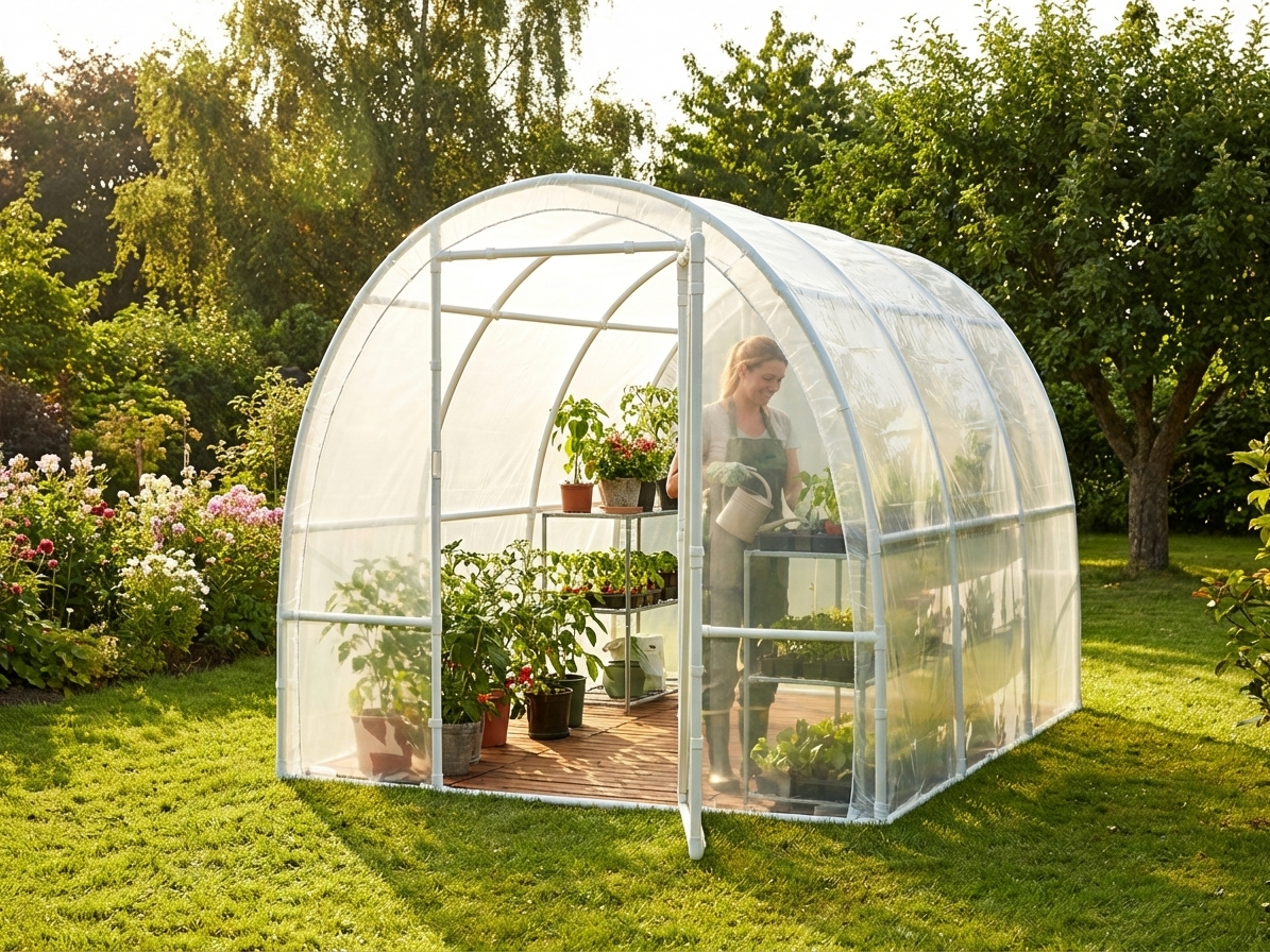 Transparent polytunnel greenhouse 2.2x3x1.9 m for domestic and commercial gardening - view 3