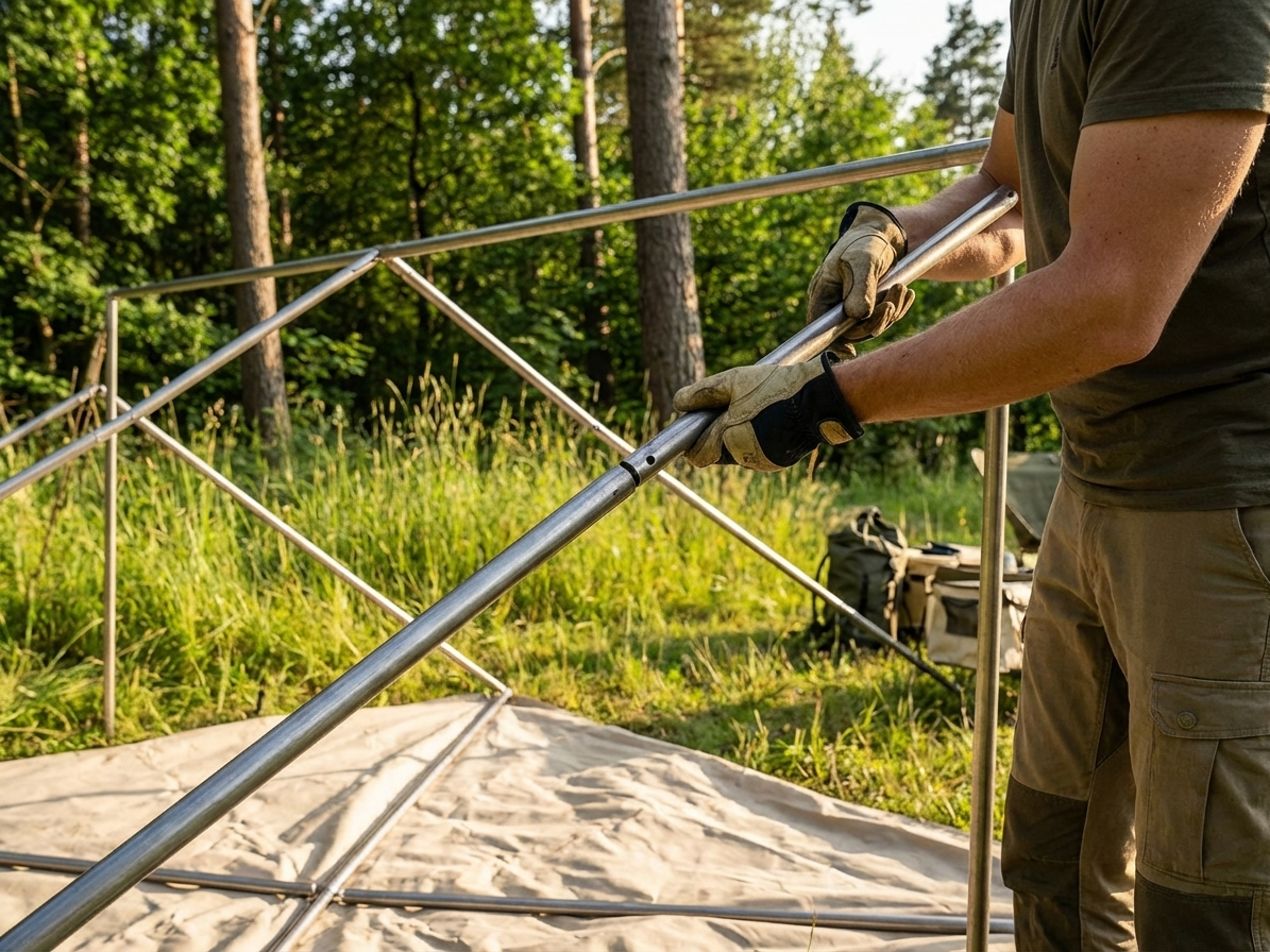 Connecting Pipe for Storage Tent, Galvanised Steel - view 3