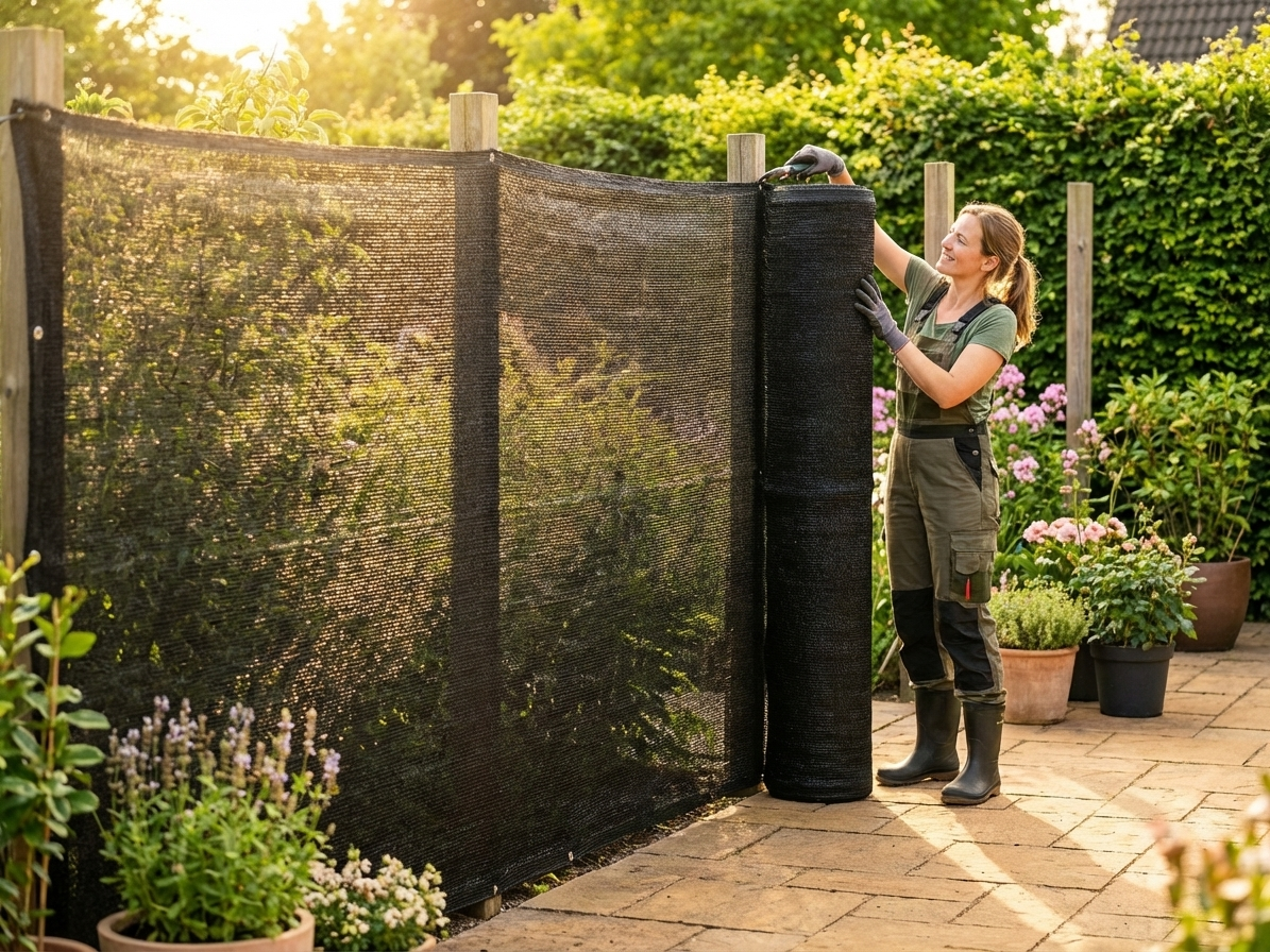 Black fence netting 2x50 m, flame retardant and UV-resistant - view 3