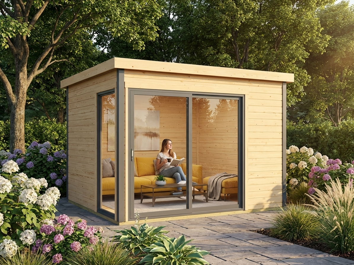 Wooden Cabin Set in natural colour, Nordic Spruce 3x3 m - view 3