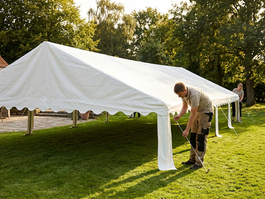 White PVC Marquee Roof Cover 6x12m for events - product detail