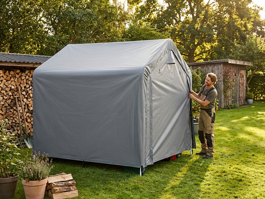 Grey storage tent roof cover, 2.4x2.4 m, polyethylene - product detail