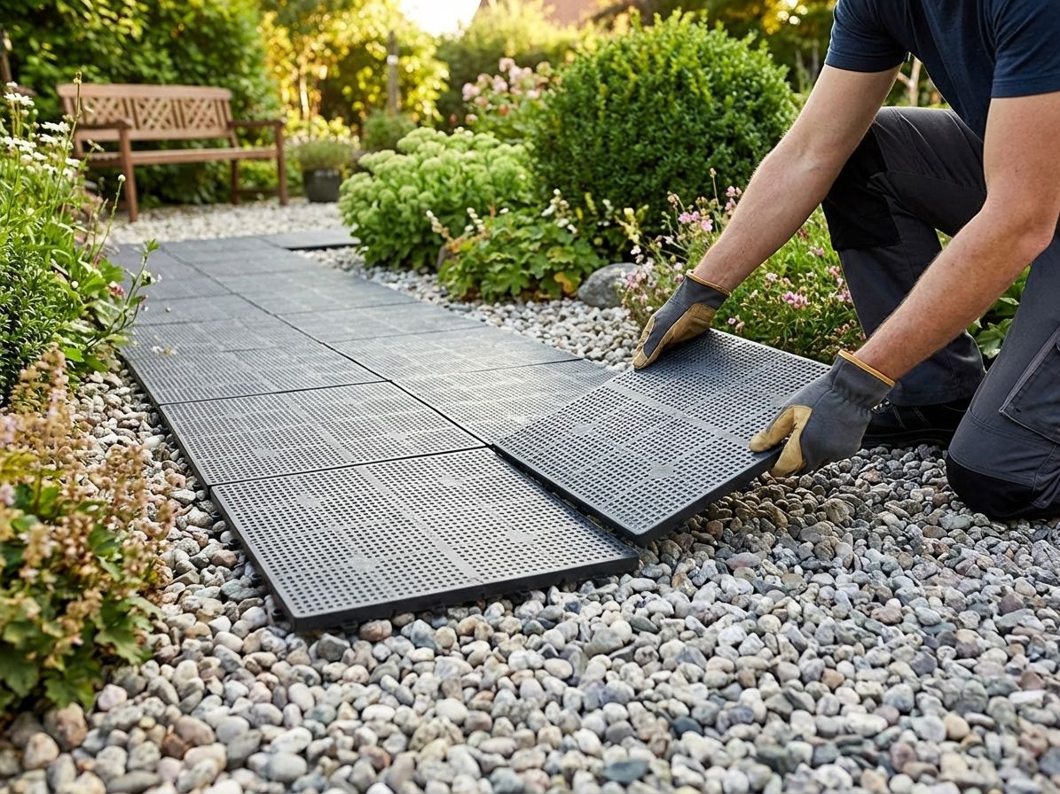 Recycled PE flooring in anthracite, 48 m² coverage - view 3