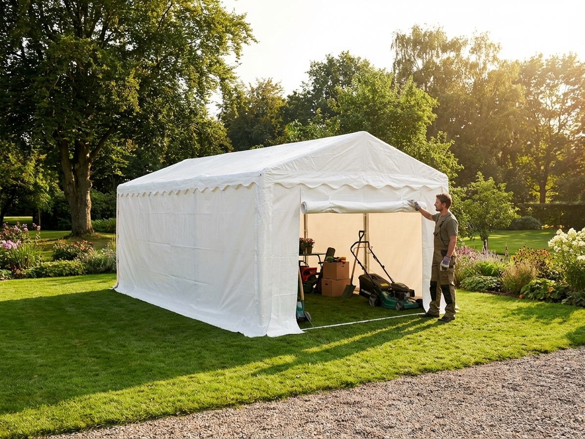 3x6m white storage tent for outdoor events - view 3