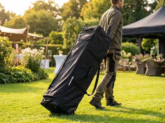 Black carry bag with wheels for 4x8m equipment - product detail