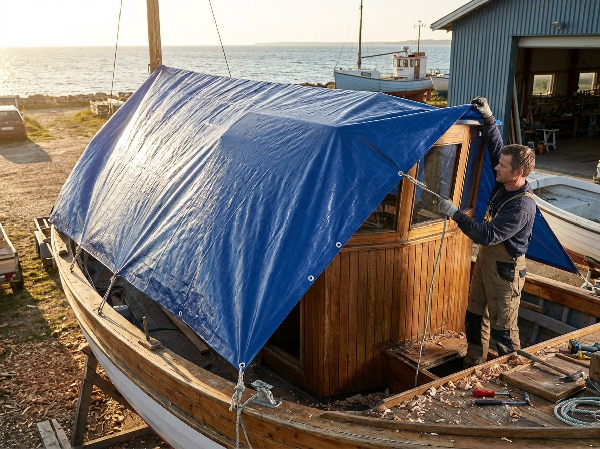 Heavy Duty Blue Tarpaulin 10x12 m - view 3
