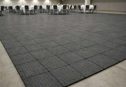 Anthracite recycled PE flooring for commercial spaces - product detail